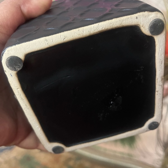 Pier 1 Vintage Tropical Plant Flower Floral Island Ceramic Vase Exotic Bold New - Picture 7 of 7